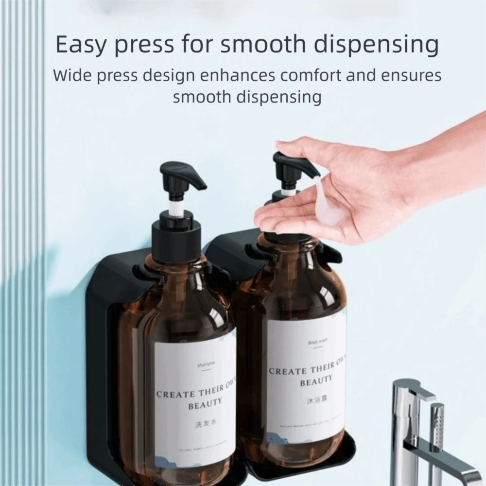 

Настенный дозатор мыла для ручного пресса, прозрачный/коричневый контейнер для лосьона для ванны с этикетками, банка для дезинфицирующего средства для рук большой емкости