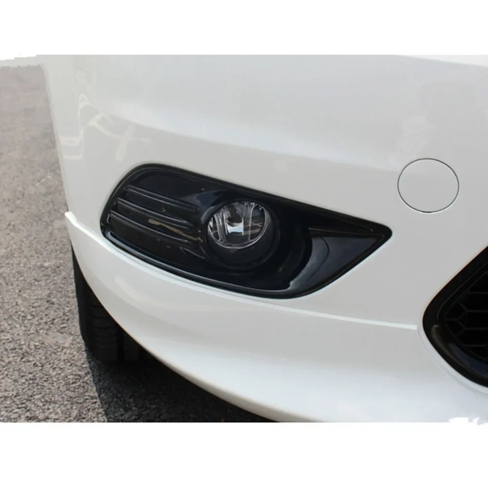 ABS Front Fog Light Lamp Bumper Grille Cover Trim For Ford Focus 2009-2013 For Ford Fiesta 2013-2014 Chrome/Glossy Black