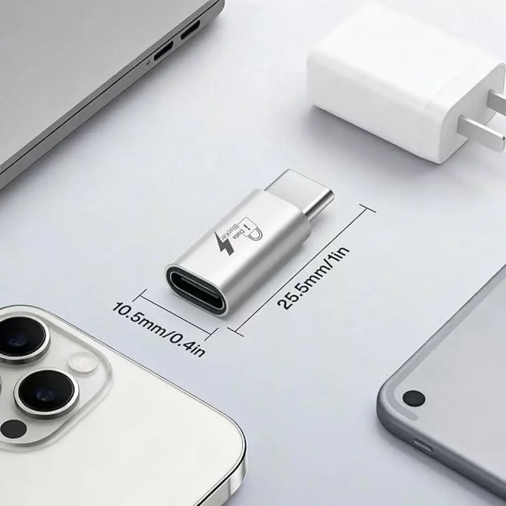 Type‑C Male to Type‑C Female Data Blocker Adapter, PD140W 28V5A Charge‑Only Connector, Prevent Data Theft & Hacking