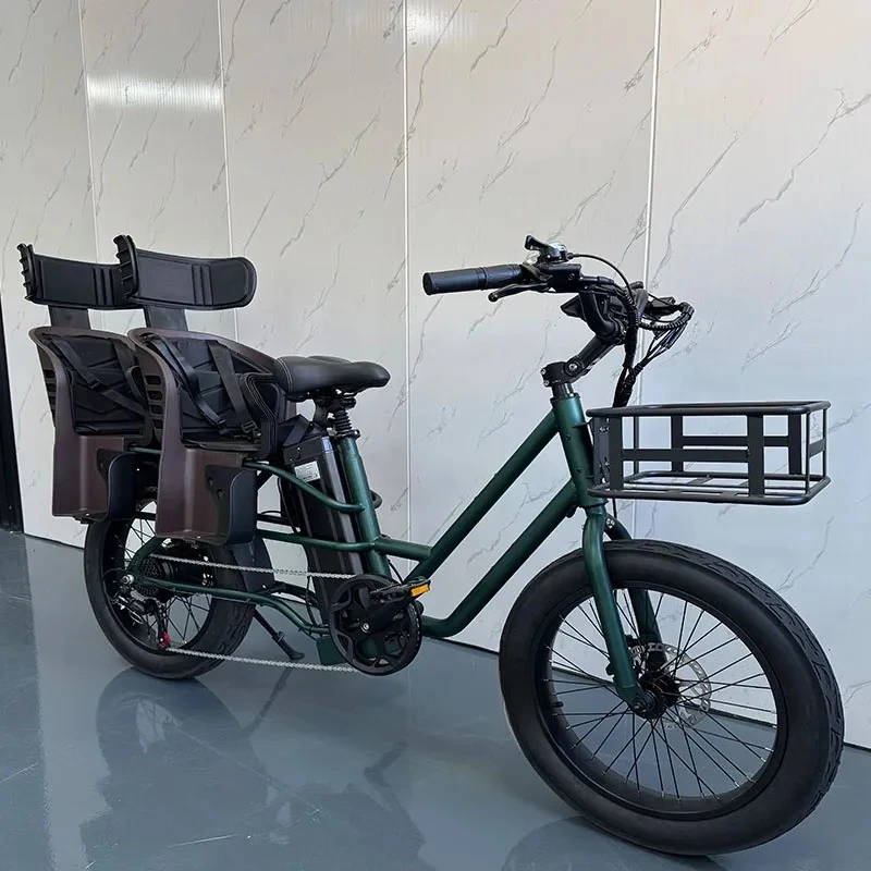 Cheap Family Ebike Long Thai Electric Cargo Bike Steel Frame 48V500W Electric Bicycle Two-wheeler