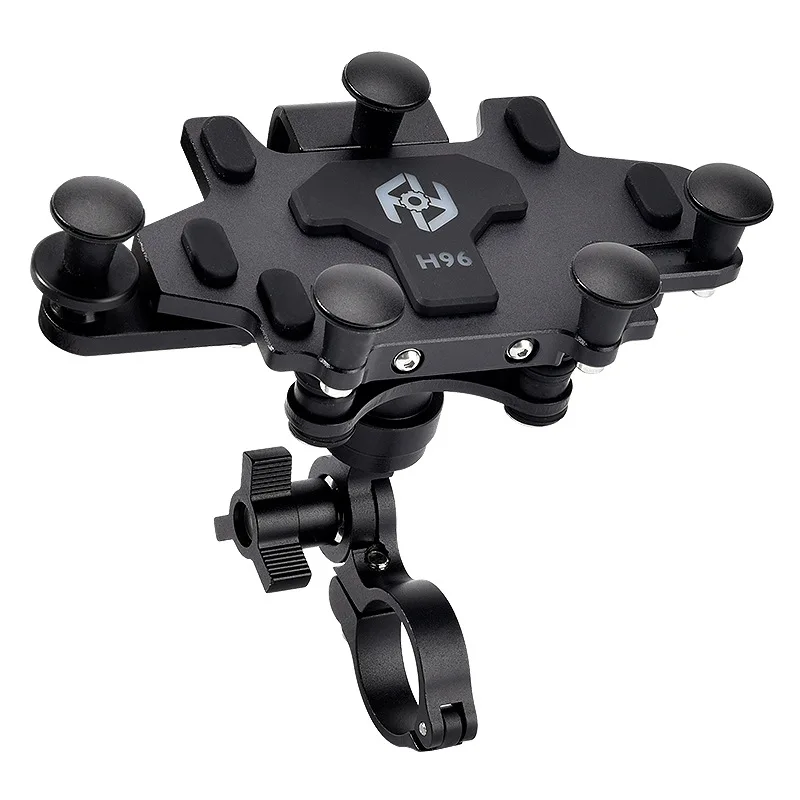 WOSAWE Motorcycle Phone Holder Aluminum Alloy 540 Rotatable Adjustable Handlebar Mobile Cellphone Mount for Bike Scooter GPS