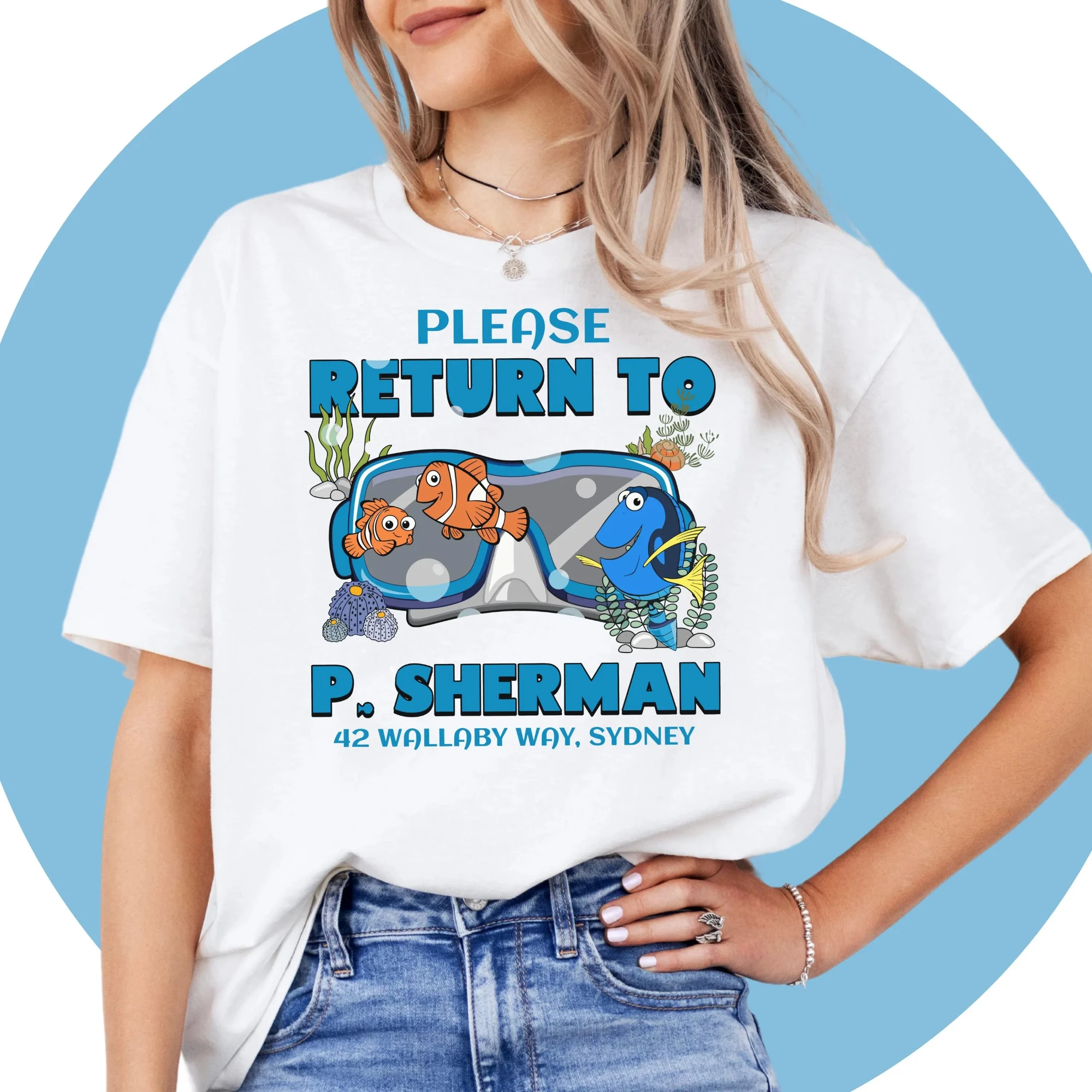 Disney Pixar Finding Dory Charaktere Just Keep Swimming Shirt, Disney Tee WDW Magic Kingdom, Disneyland Trip Familienurlaub