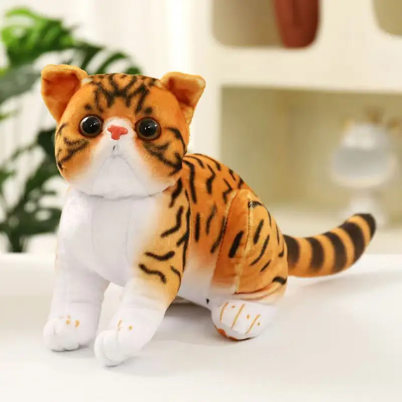 26 cm Neue Simulation Gestreifte Katze Puppe Gefüllte Plüsch Spielzeug Cartoon Anime Nette Kissen Kissen Kissen kinder Geburtstag Geschenk Spaß puppe