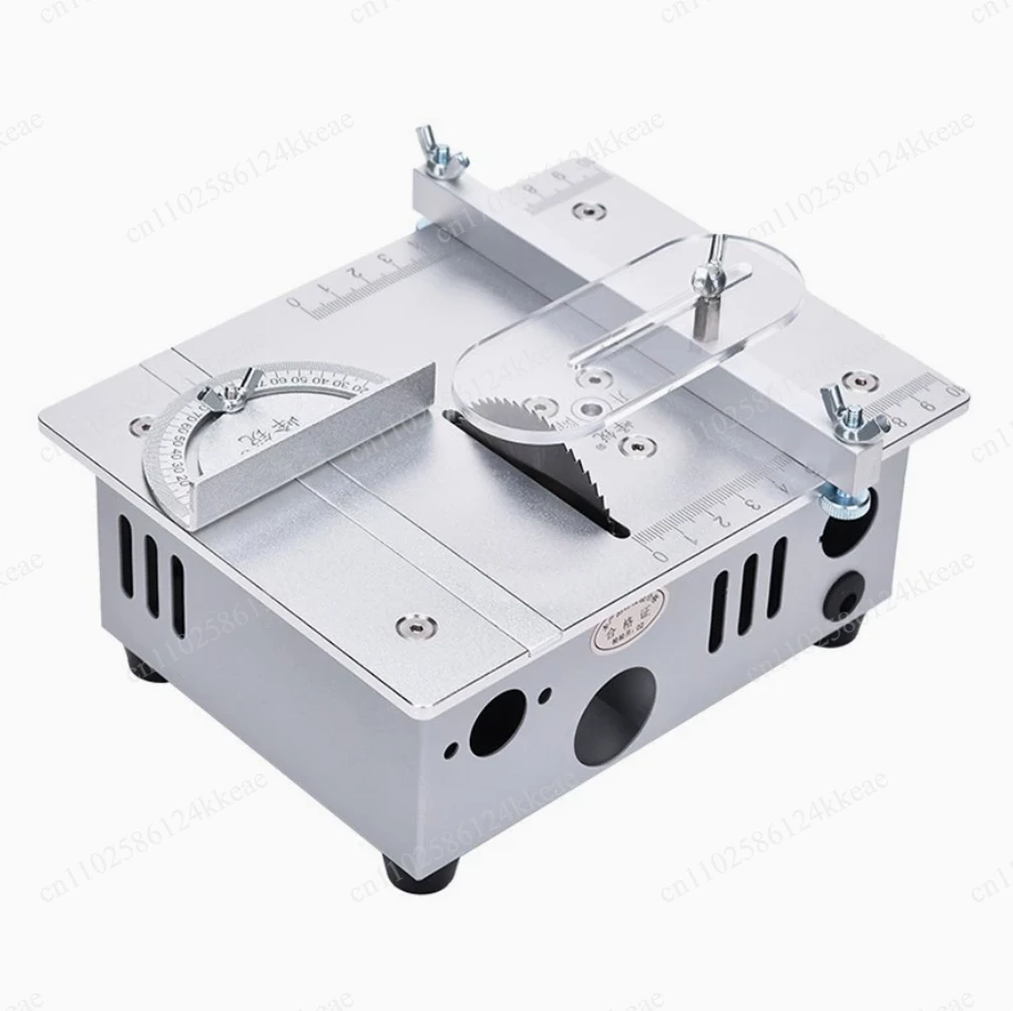 Micro Table Saw With 4 Sets Saw Blades Dual Motor Control 7 Speed 96w Portable Precision Table Saw Height Adjustable 0.1-15mm