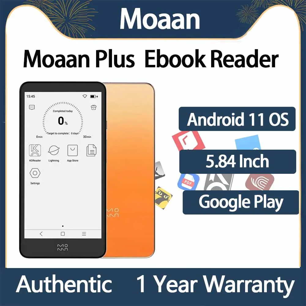 Original Moaan Plus Ebook Reader InkPalm Plus 5.84 Inch E-ink Screen Electronic Book Tablet 2G+64GB Android 11 OS EReader