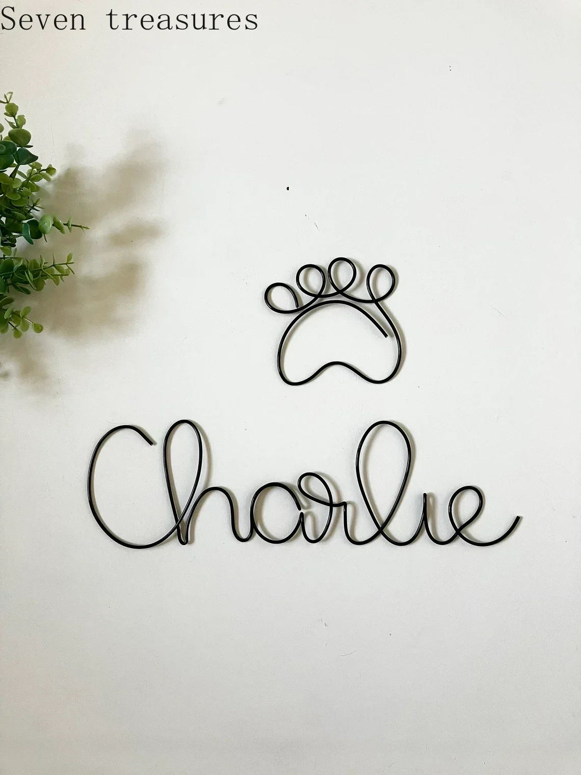 Décoration murale personnalisée avec lettres faites à la main pour animaux de compagnie, un ensemble de noms et de griffes sont parfaits pour la décoration de la chambre des animaux de la maison