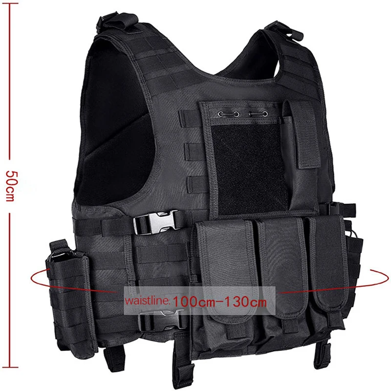 

Military Tactical Vest Flat Vehicle Swat Fishing Hunting Air Gun Protective Vest Molle Military Armored Police Vest