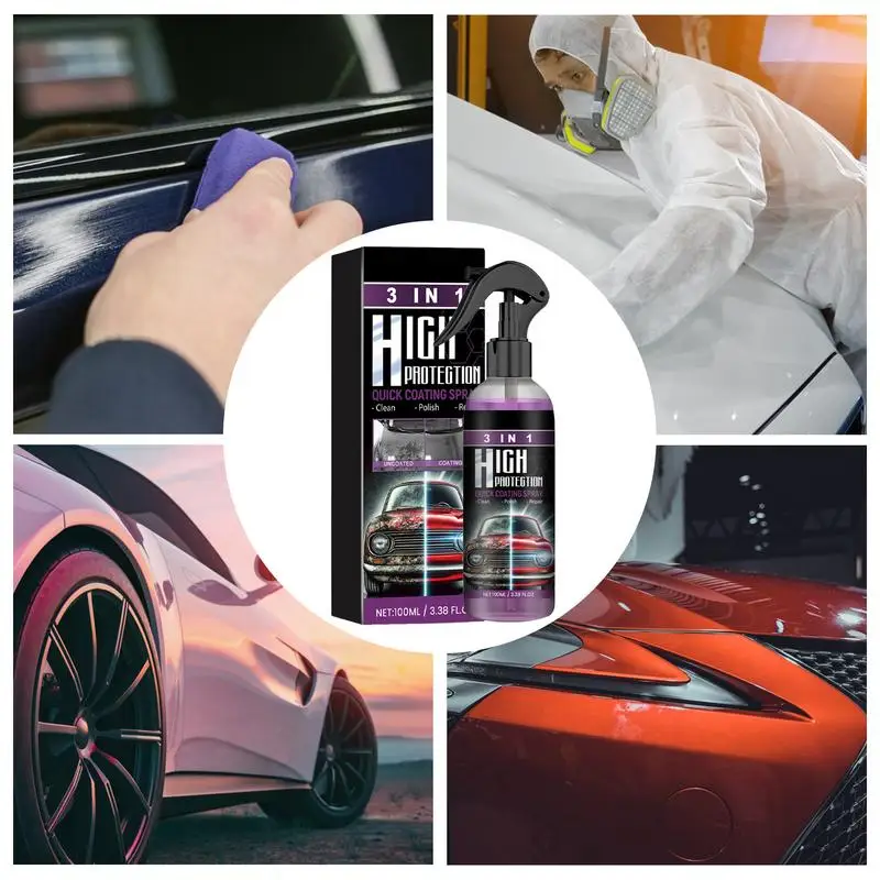 Car Coating Polishing Spray High Protection Auto Scratch Remover Agent Multifunctional Car Polish Ceramic Coating For SUV Truck