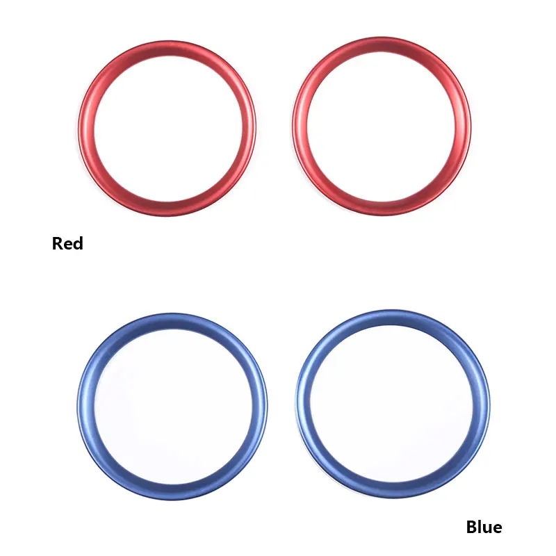 Aluminum alloy Red/Blue For Porsche Taycan 2019-2022 Car Central control water cup holder Trim ring Interior Car Accessories