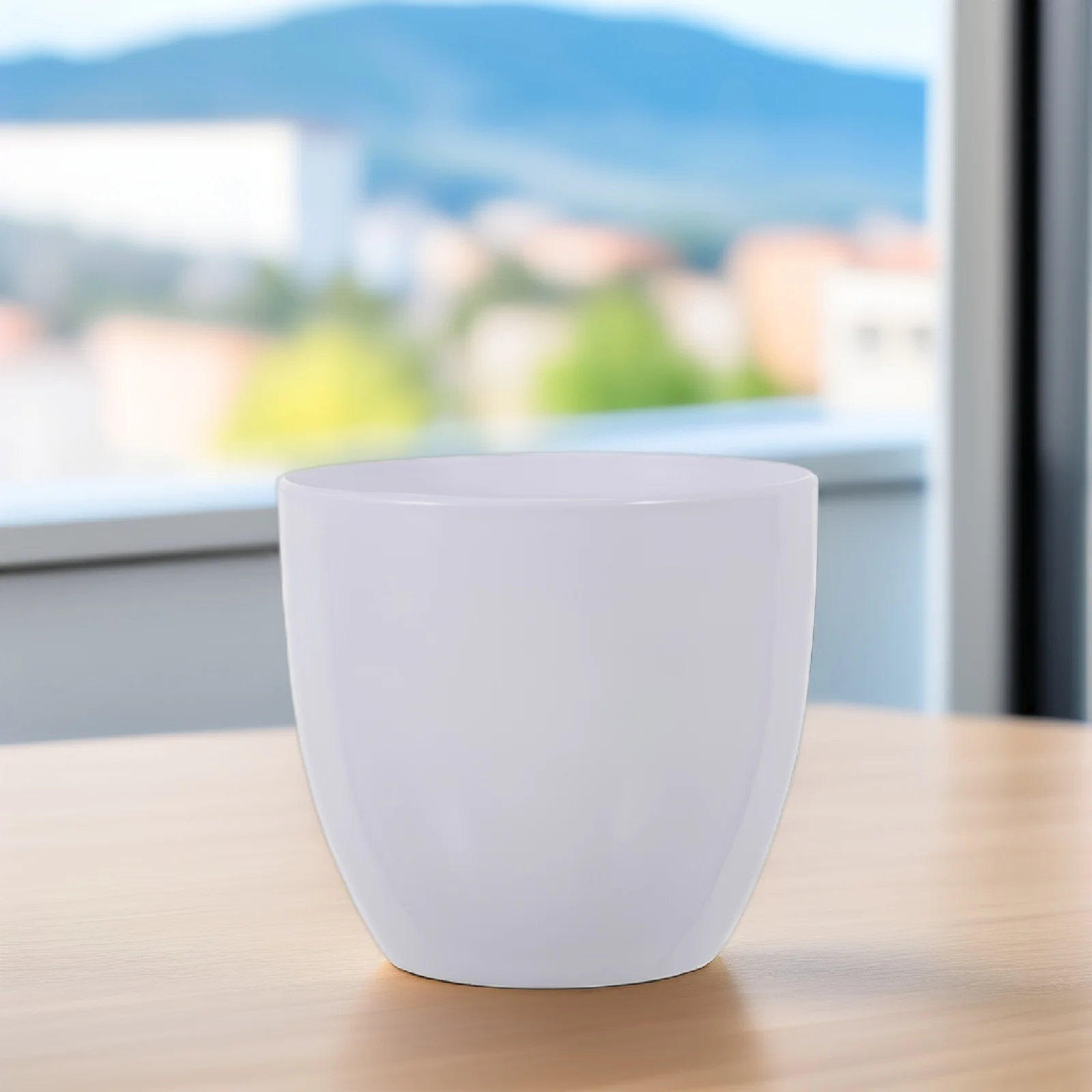 

Plastic Flower Pot Lightweight Creative Indoor Plant Pots White Holder for Garden Home Decoration Planting Container