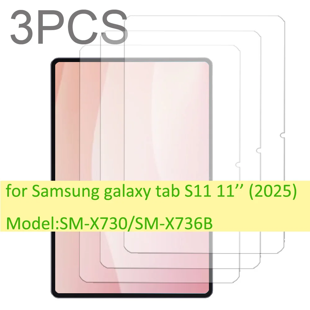 

3 упаковки защитной пленки из закаленного стекла для Samsung Galaxy Tab S11 2025 SM-X730 SM-X736B, защитная пленка для планшета