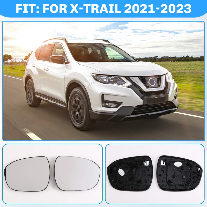

A95E-Rearview Mirror Glass Side Door Mirror Lens Reversing Glass For Nissan X-Trail 2021-2023