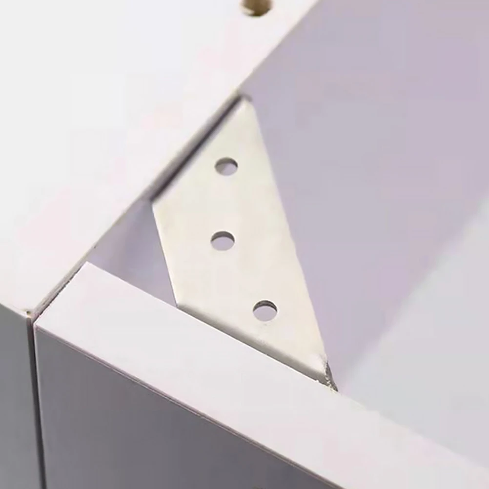 

20pcs Multifunctional Corner Code Stainless Steel 90 Degree Bracket Durable Cabinet Support Corner Brackets for Furniture Wood