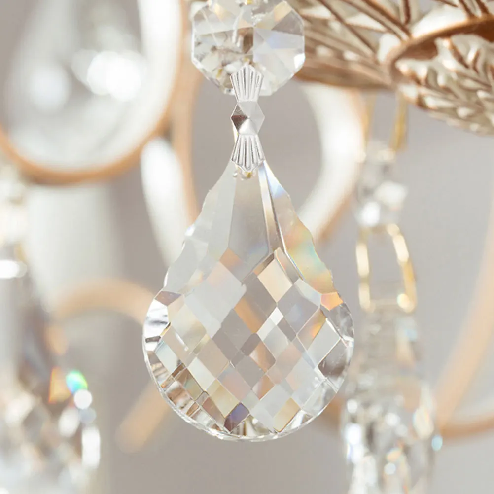 200 قطعة مقاطع فراشة معدنية كروم الذهب ربطة القوس فيونكة كريستال السحابات أضواء الثريا اكسسوارات السقف كريستال موصلات #4