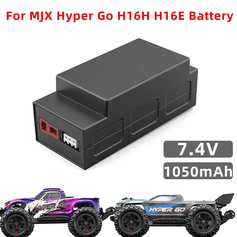 

MJX Hyper Go Battery For MJX Hyper Go H16H H16E 16207 16208 16209 16210 Brushless 1/16 RC Truck Cars Lipo Battery 7.4V 1050mAh