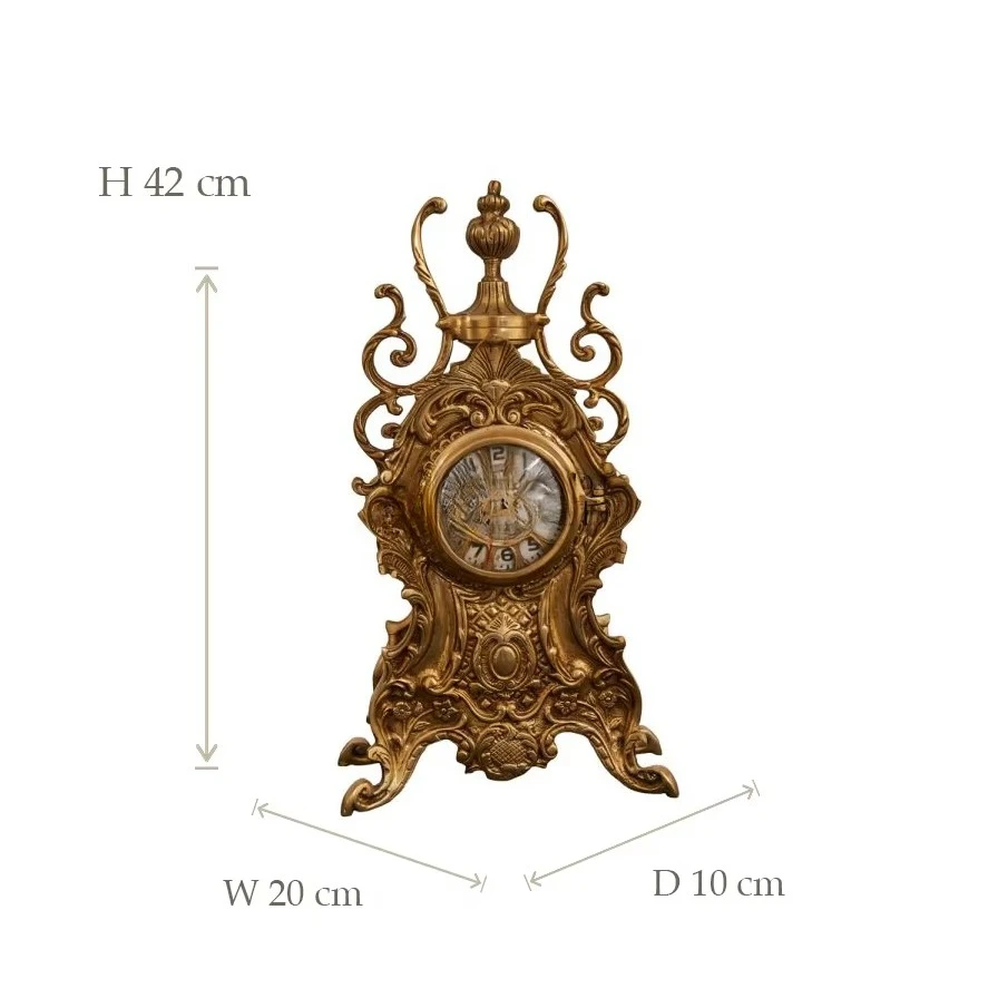 ساعات عباءة رائعة من النحاس العتيق بتصميم ديكور عتيق فاخر، ساعات كلاسيكية مصنوعة يدويًا، ديكور داخلي أنيق