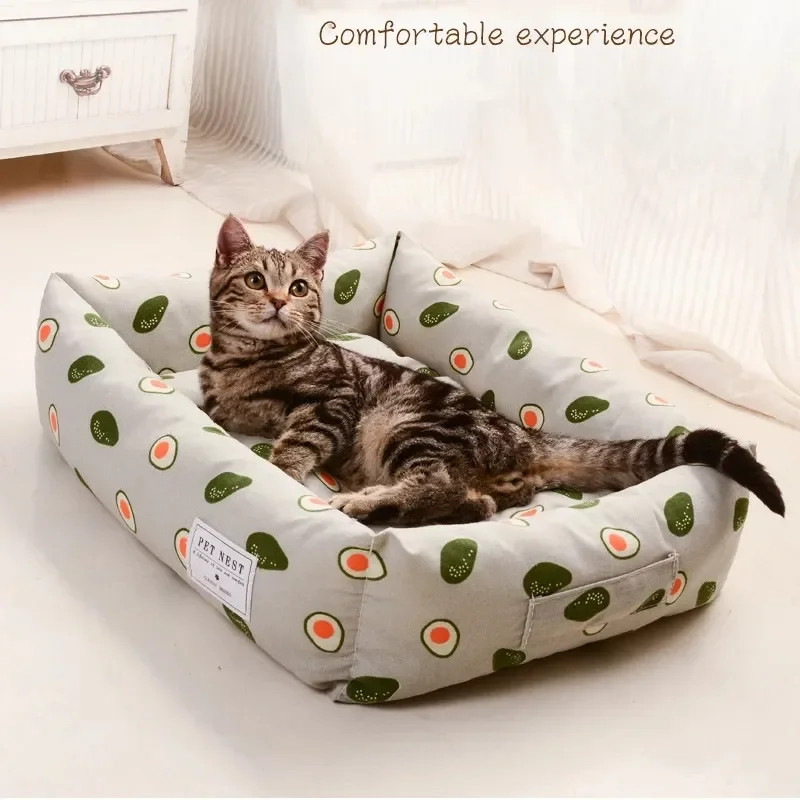 Removable Soft Sofa Dog Beds Warm Pet Mat for Puppy Cool Cushion Dog Sleeping Nest Pet Bed Cozy Cat Baskets Kennel House