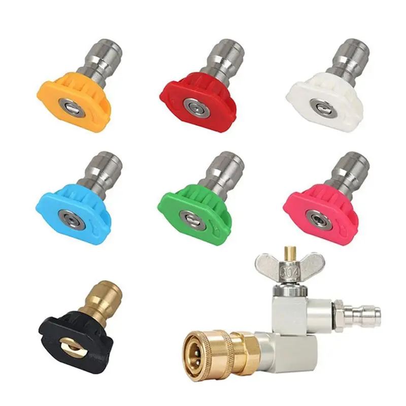 

A24F-360Degree Rotary Adjustable High-Pressure Car Wash Water Cleaning Machine Accessories 1/4 Turn Quick Connect Nozzle