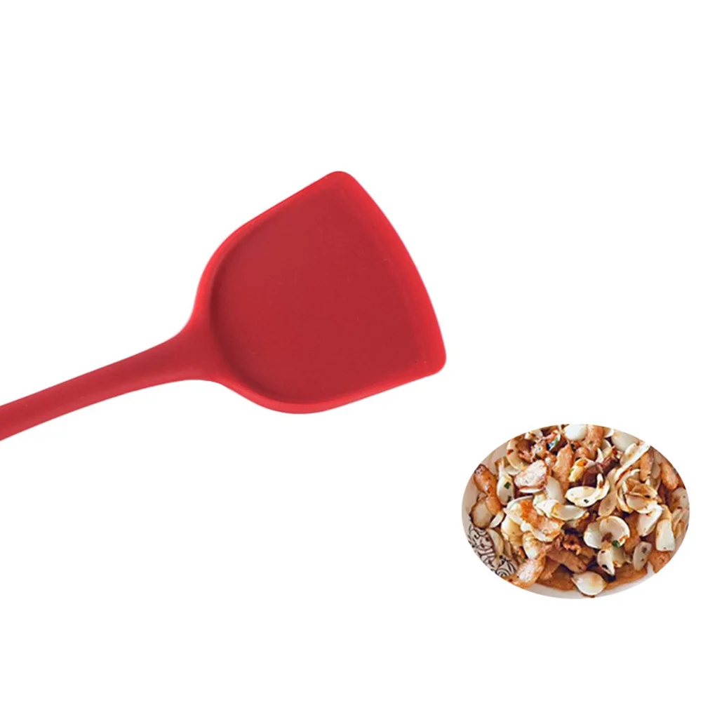 

3Pcs Silicone Kitchenware Set Non Stick Heat Resistant Cooking Utensils Colander Spoon Turner Soup Ladle Red Cooking Utensils