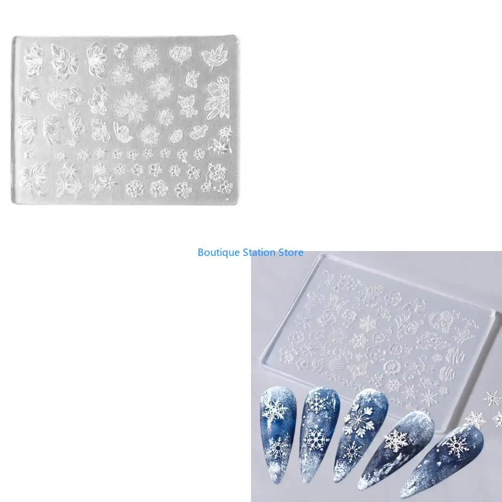 

Y55F Versatile Art Casting Mold Embossed Silicone Molds for Nail Decorations Sculpture Molds Manicures Mould Tools
