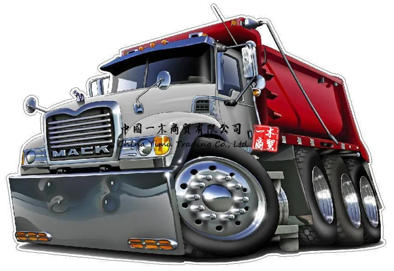 Dump Truck 4x4 Diesel Turbo Fire Boys Room Wall Graphic Man Cave Decal NEW