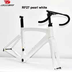 T1000 Full Carbon Disc Brake Bicycle Frameset And Full Hidden Cable Road Bike Frame with Handlebar