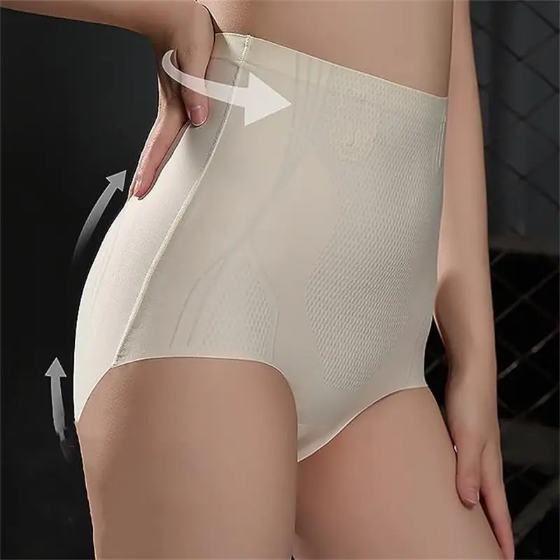 Shaper Shorts Ice Silk Shorts Ion Fiber Repair Shaping Pants High Waist Tummy Control Underpants Hip Lifting Abdominal