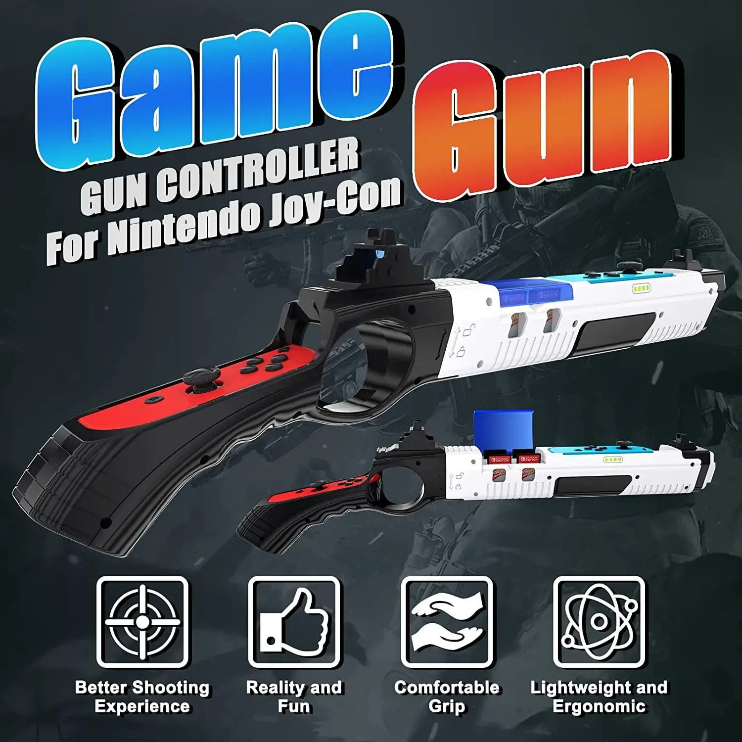 Compatible Switch Gamepad Accessories Gun Stock Gaming Accessories