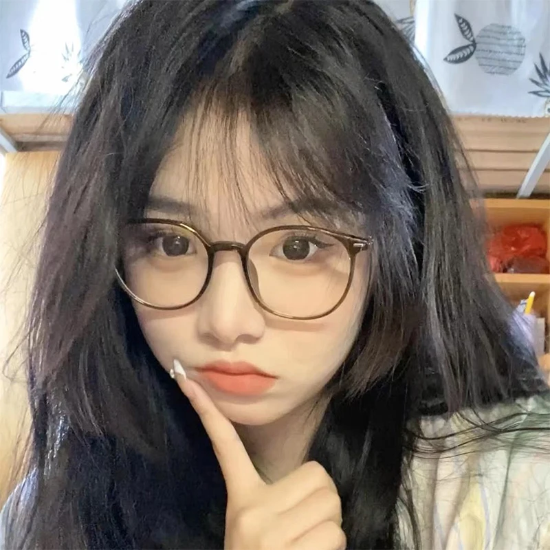 Fashion Anti-Blu Glasses for Women Men Retro Round Eyeglasses Frame Eyewear Anti-Radiation Glasses Universal Computer Eyewear