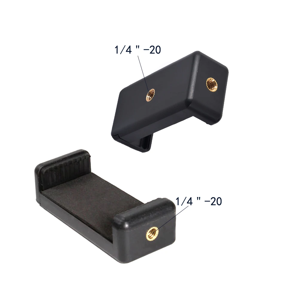 HDRIG-Soporte de Clip sólido para teléfono inteligente, accesorio con puntos de montaje de 1/4 "-20 (2 piezas) para Smartphone