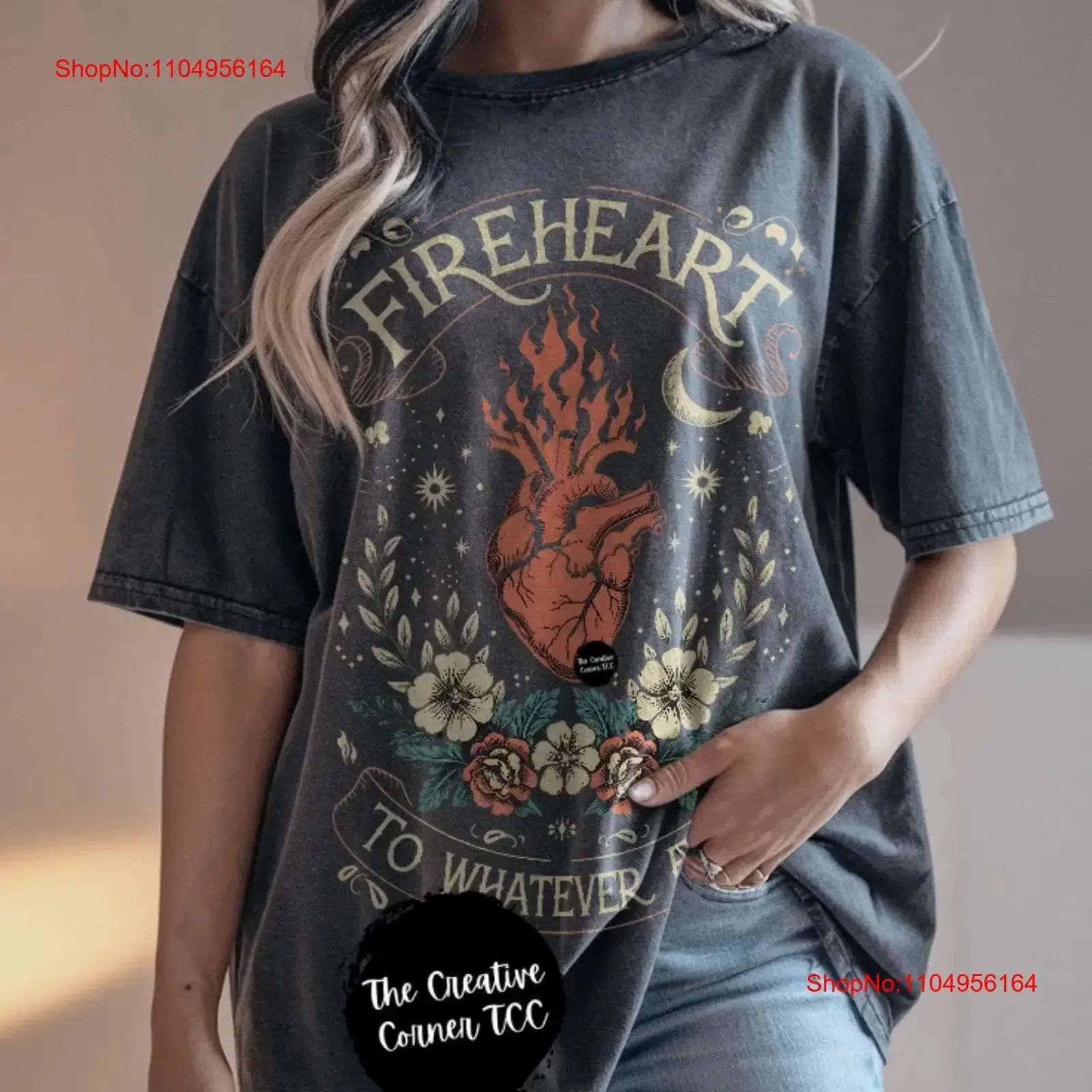 

Throne of Glass FirehearT T Shirt Terrasen To Whatever End Kingdom Ash ACOTAR Merch Comfort vintage Washed designer clothes