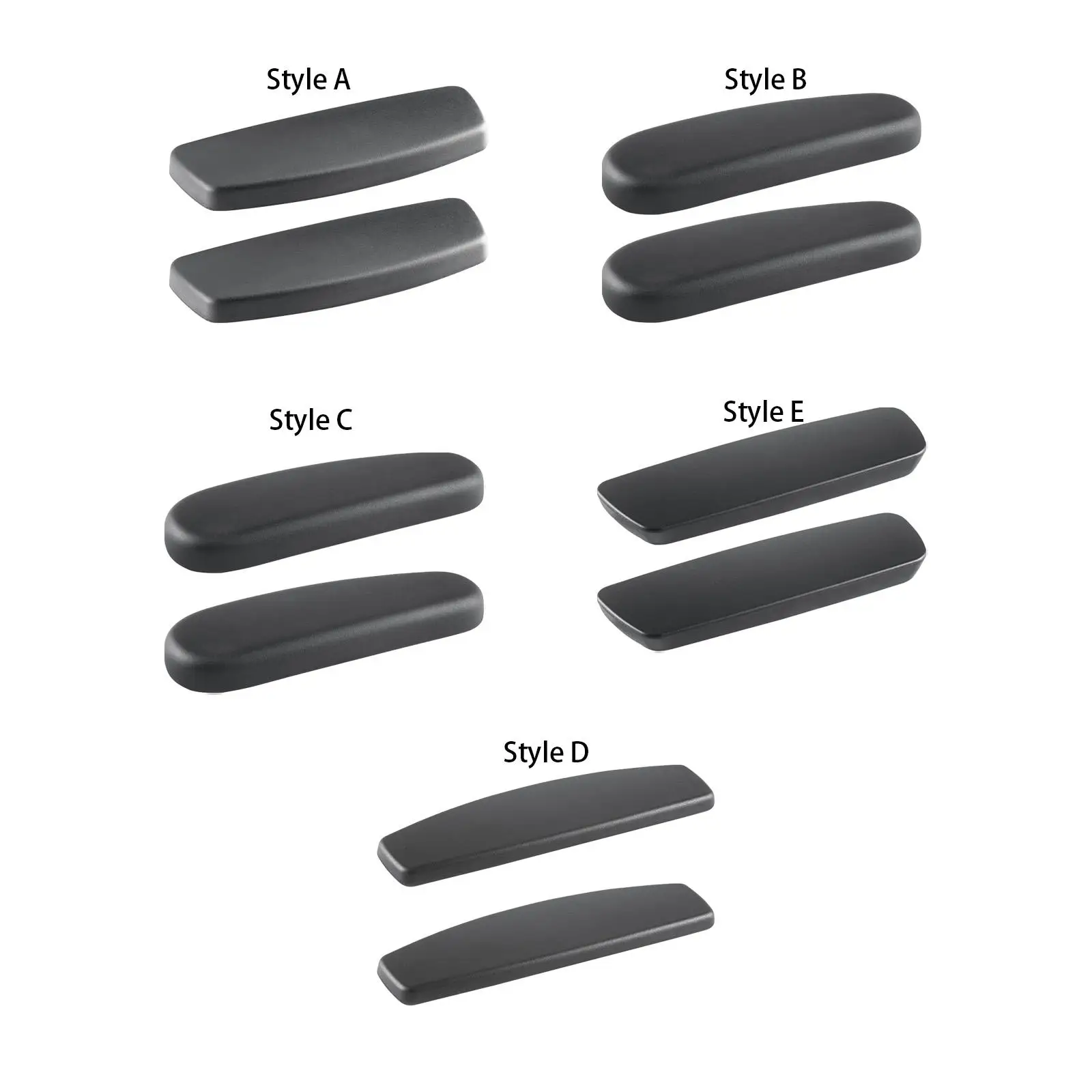 Office Chair Armrest Replacement Pads Caps Simple Line Durable Soft Support Easily Install Mounting Holes 4inch Accessories PU