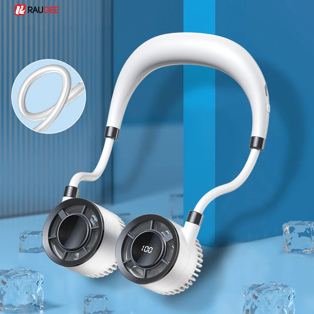 

Портативный шейный вентилятор, USB перезаряжаемый светодиодный цифровой дисплей, мини-вентилятор охлаждения для кемпинга, путешествий, офиса, подвесной вентилятор на шею