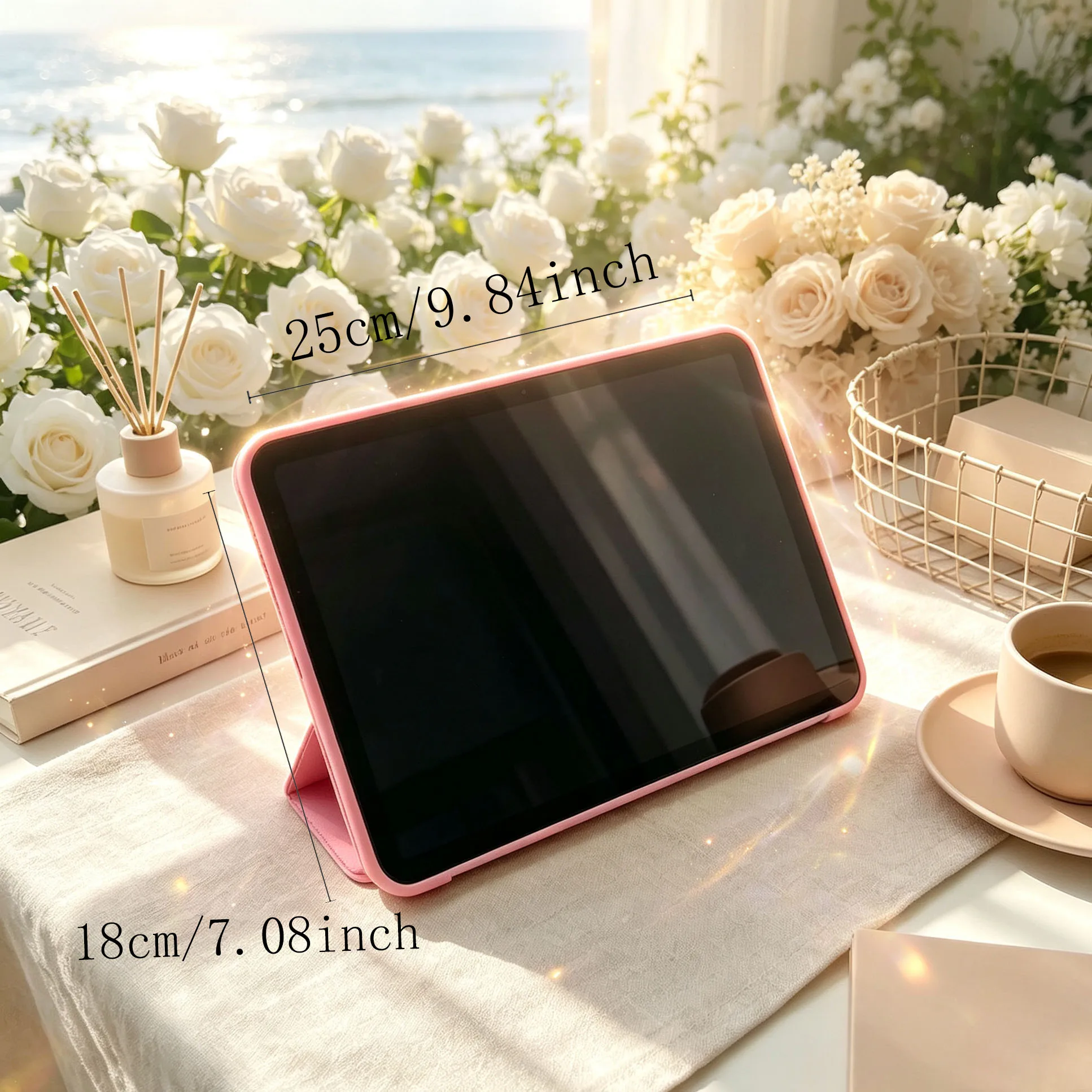 For Apple iPad 11th A16 11'' 2025 / 10th 10.9'' Built-in magnetic triple-fold stand, ultra-slim,Case with Auto Wake/Sleep