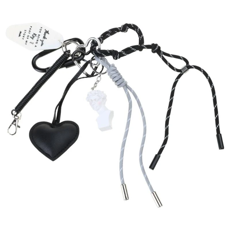 T4MD Stylish Statue Pendant Statue Keychain Unique Sculpture Pendant Fashion Art Bag Charm Present for Collectors