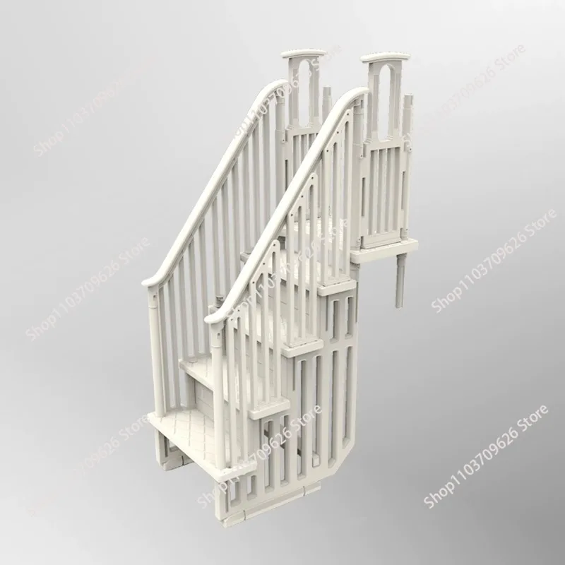 Swimming pool sewer escalator special thickened tread ladder anti-skid blow molding double-sided stairs