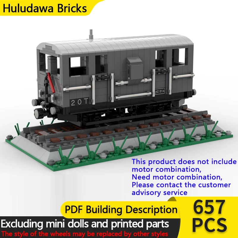 

Модель городской автомобиль MOC, строительные кирпичи, британский железнодорожный грузовой поезд, модульная технология, детские праздничные подарки, сборка игрушек, костюм