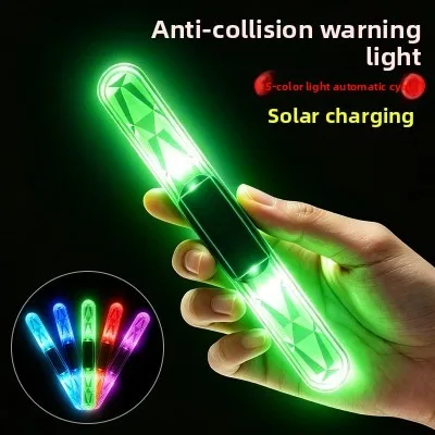 2/4‑Pack Solar LED Warning Lights, Motorcycle Night Anti‑Collision Signal Lamps, Waterproof Safety Flashing Beacon for Motorbike