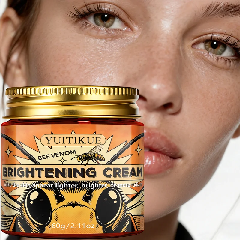 YUITIKUE 60g Bee Venom Brightening Cream, Gentle Brightening Formula to Help Skin Look Lighter, Brighter & More Radiant Daily