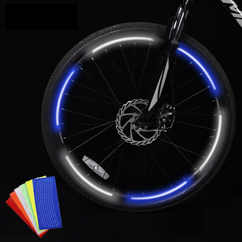 Bicycle Stickers Mtb Bike Wheel Spokes Reflective Sticker Tube Safe Warning Cycling Reflector Bike Moto Scooter Reflective Tapes