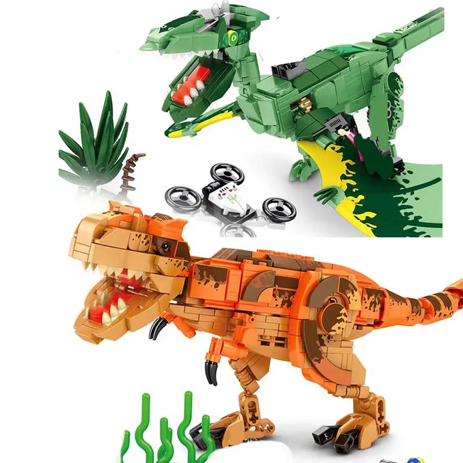 

352 pcs 2024 new building blocks Jurassic dinosaur series Tyrannosaurus pterosaur children's toys dinosaur Christmas gift