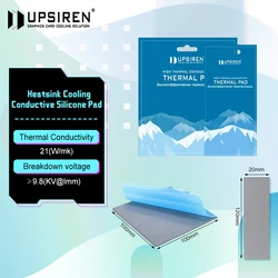 Upsiren 21/24W/mk 0.75/1.25/1.75mm GPU CPU Heatsink Cooling Conductive Silicone Pad High Quality Original Authentic Thermal Pad