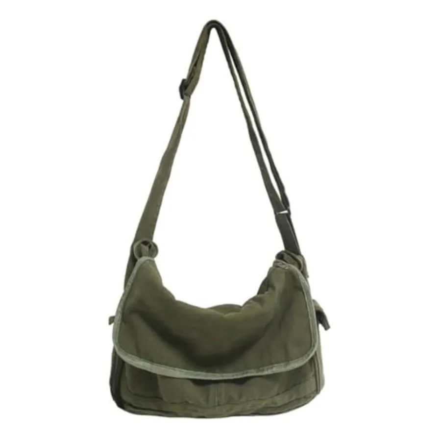 

Vintage Canvas Messenger Bag for Men Women Crossbody Bag Satchel Shoulder Bag Harajuku Streetwear