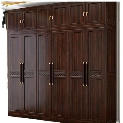 

Ebony solid wood wardrobe opposite door wooden wardrobe bedroom home Chinese wardrobe