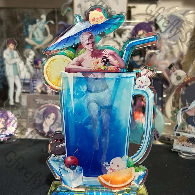 لوحة واقفة من الأكريليك من Love and Deepspace، ديكور أنيمي سيلوس، لوحة مؤشر للإبداع، حامل عرض رائع، هدية عيد ميلاد