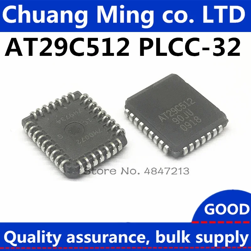 10 ชิ้น-50 ชิ้น/ล็อต AT29C512-90JU AT29C512-12JI AT29C512-90JC AT29C512-12JU AT29C512-70JI AT29C512 29C512 PLCC-32 IC ในสต็อก!