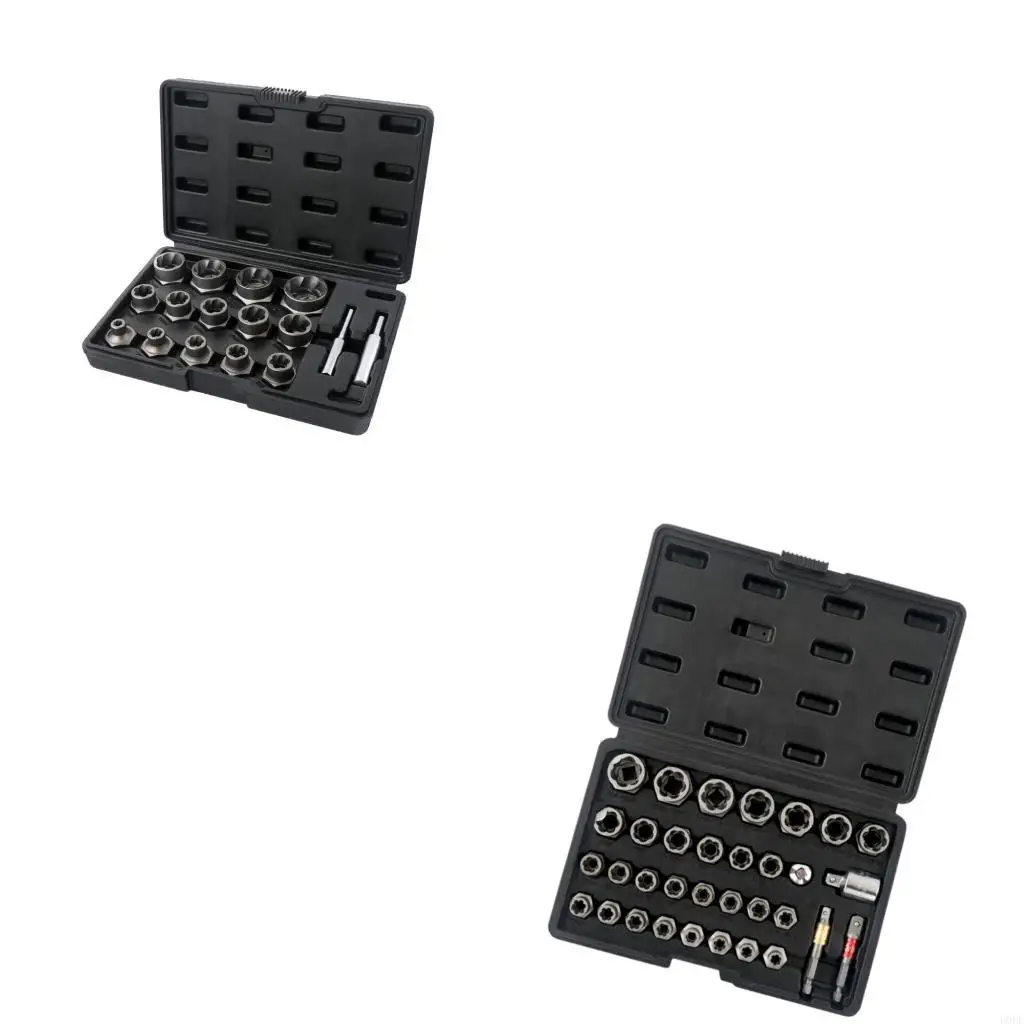 

Heavy Duty Reverse Thread Bolt Extractors Ergonomic Noslip Grip Solid Automotive Repair Tool