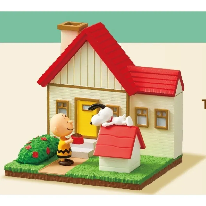 เรเมนท์ พีนัทส์ สโนopy สวีท ลิตเติ้ล โฮม บลายด์ บ็อกซ์ โมเดลบ้านจิ๋ว ของสะสม ตกแต่งโต๊ะทำงาน สำหรับบ้านและสำนักงาน