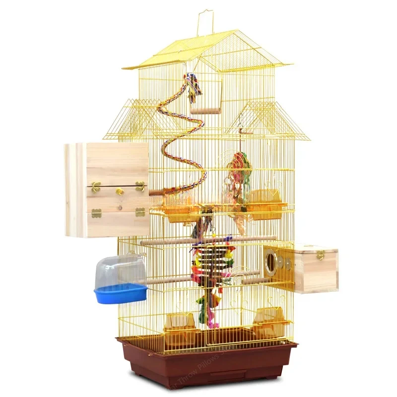 Pigeon Parrot Bird Cages Feeder Large Canary Stand Budgie Bird Cages Toys Outdoor Gaiola De Passarinho Pet Products YY50BC