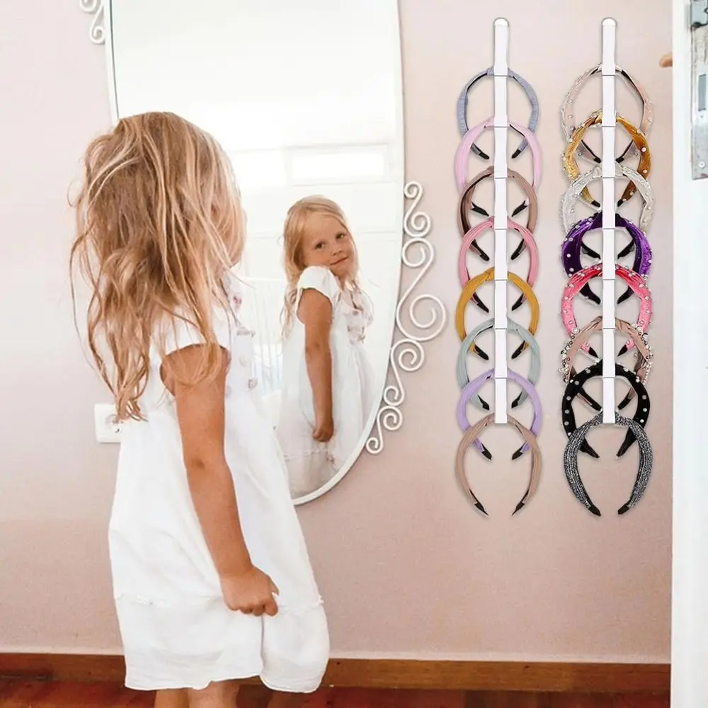 

Dorm Room Elastic Headband Organizer Space Saving 8-Slot Headband Storage Holder Wall-Mounted Wall Headband Holder Closet